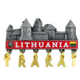 Fridge Magnet Trakai Castle with Hanging Letters TRAKAI